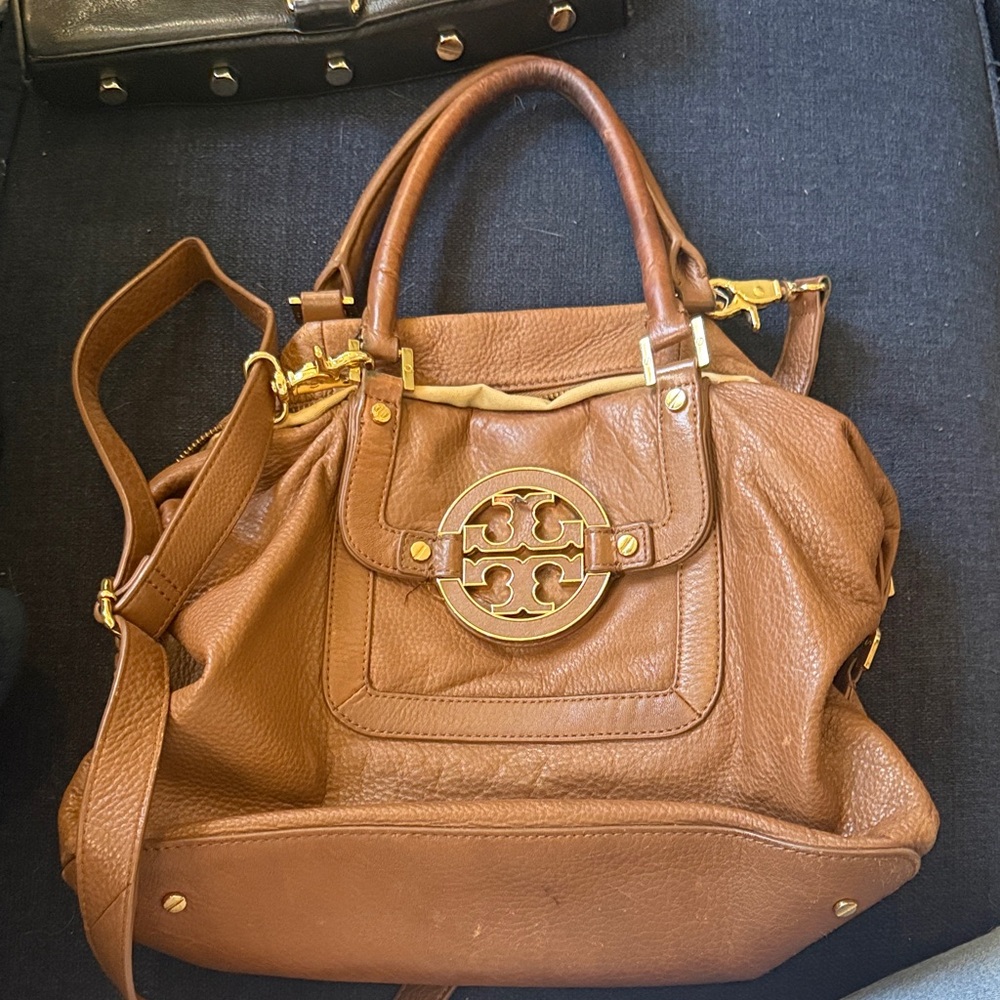 Tory Burch Amanda Brown Leather Handbag